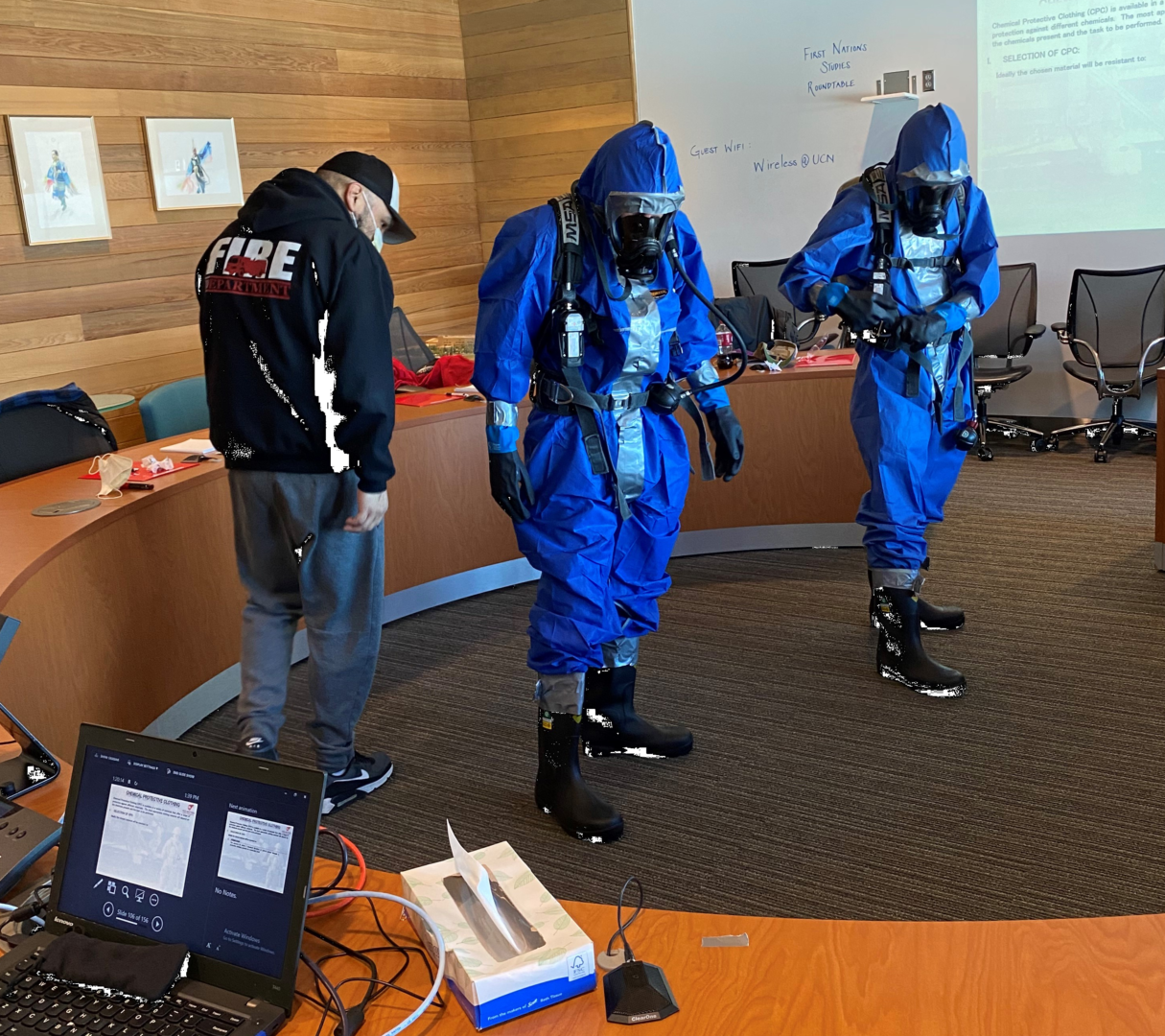 2 people training in safety gear
